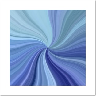 Blue Swirl Posters and Art